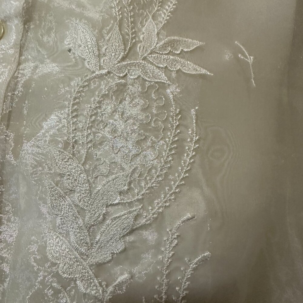 Philippines Filipino Barong Floral Design Men's Long Sleeve Barong Size XL-2XL - Picture 4 of 7